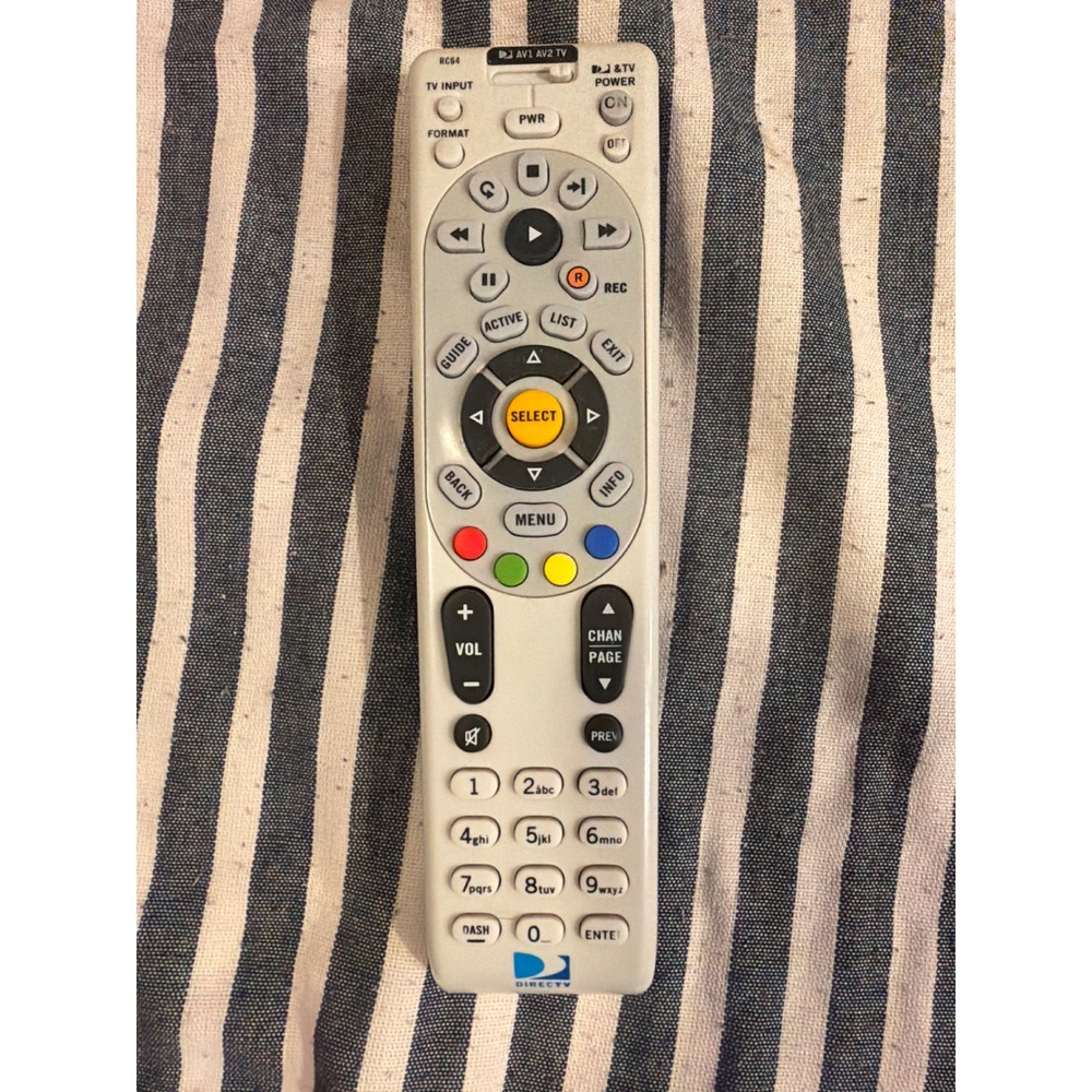 DirecTV‎ RC64 Universal Remote Control for Satellite Receiver TV White Gray